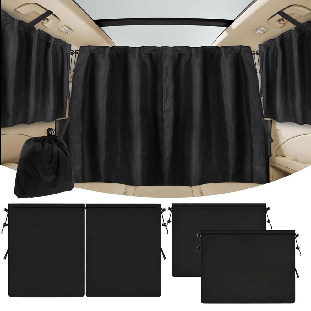 Car Divider Privacy Curtains, Universal Vehicle Blackout Window Covers Sun Shades For Cars Front Rear Side Windows, Removable Partition Curtains Car 1392426178197