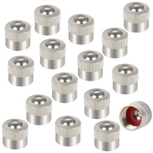 16 Pcs Metal Dust Caps with O-Ring Seal - Car & Bike Tyre Valve Caps