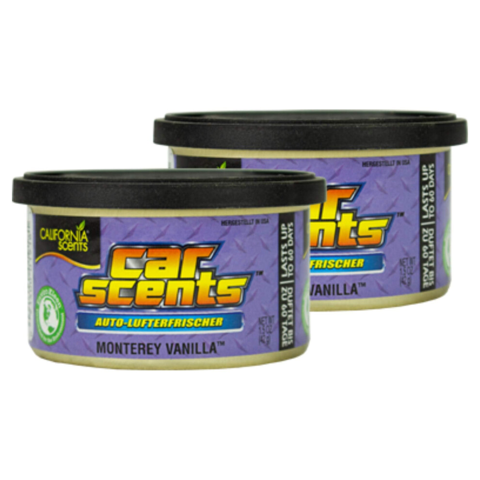 2 X California Scents Car Scents Monterey Vanilla Air Freshener Car Fragrance 7026 5007437021740