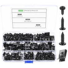 212 PcsCar Screws and Nut Clip Kit, Self Tapping Engine Undertray Screws and Metal U-type Fastener Clip, Bumper Bolts Body Bolts for Car Under Cover