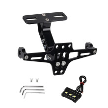 Motorcycle License Plate Bracket, Tail Tidy Motorbike with Indicators, Motorbike Number Plate Holder, Motorcycle Adjustable Turn Signal License Plate