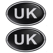 BeuInovia Technology UK Stickers for Car Europe - 2-Pack 3D Domed Oval UK Car Sticker, Brexit Compliant Resin Badge with Strong Adhesive, Weatherproo