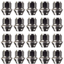 RYBO Set of Alloy Wheel Nuts. M12 x 1.5, Taper Washer, 19mm Hex, Compatible With Ford Alloy Wheels & More (20)
