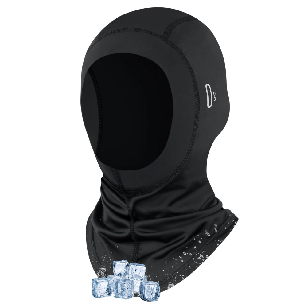 Melliex Summer Balaclava For Men Women Breathable Open Face Balaclava With Eyeglasses Holes Ice Silk Face Mask For Cycling Motorcycle Fishing Black 9039986248909