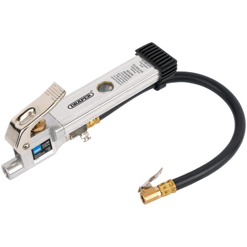 Draper Draper 36633 Air Line Inflator with Open Ended Clip on Connector,Blue