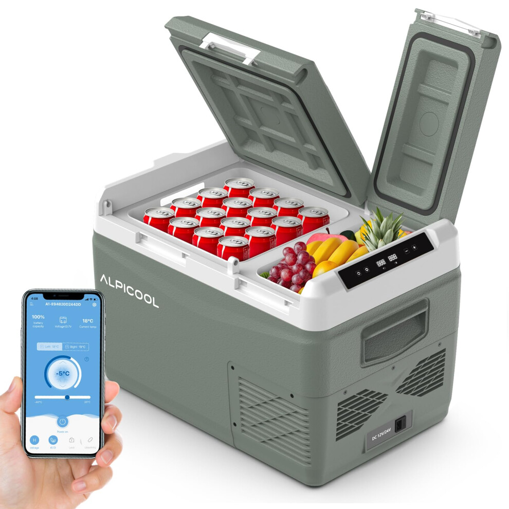 Alpicool Kls38 31L Compressor Car Refrigerator With App Control, Dual Zone Portable Camping Fridge, 2026New 12V Freezer For Caravans, Campervan, Truc 7664480550153