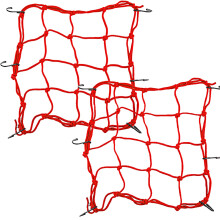 2 Pack of 15" x 15" (40x40cm) Motorbike Cargo Net with 6 Adjustable