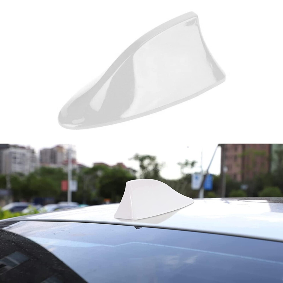 Jaonld Universal Shark Fin Car Antenna Signal Amplifier With Adhesive Base For Truck, Suv, Van (White) White 9376913260413