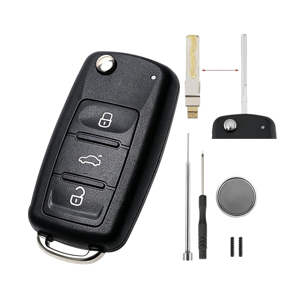3 Buttons Volkswagen Car Key Fob Case Replacement For Vw Polo Seat Golf Skoda Mk6 Beetle Jetta Sharan Tiguan Touran Octavia Key Case Shell With Diy P 9491277865323