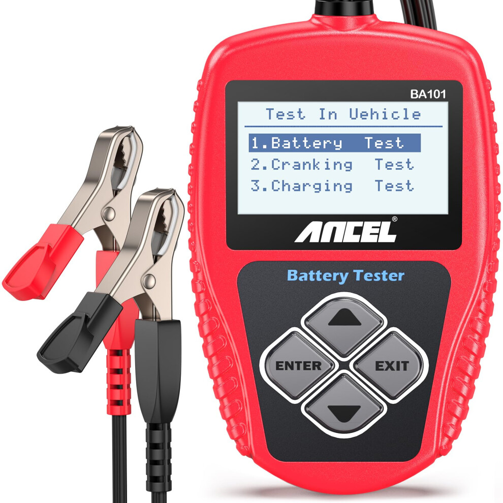 Ancel Ba101 Car Battery Tester 12V Load Tester, 100-2000 Cca Auto Battery Analyzer, Automotive Alternator Tester Digital On Cranking Charging System, 3872699485935