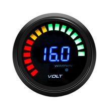 ETOPARS Universal Car Vehicle 2inch 52mm Smoke Tint Len Digital Volt Voltage Gauge Meter Kit 8-18V 20 LED Light Display Racing Gauge