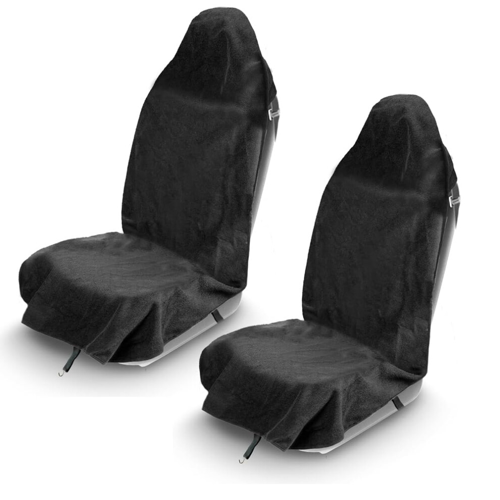 Einesin Waterproof Sweat Towel Car Seat Cover, Non-Slip Bucket Seat Protector For Front Seats, Universal Fit For Gym Workout, Running, Athletes, Pets 1355944684472