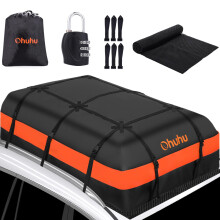 Car Roof Bag, Ohuhu 21 Cubic Feet Waterproof Roof Box with Anti-Slip Mat, Sturdy Straps, Combination Lock & Storage Bag, 840D Heavy Duty Car Roof Sto