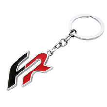 1 pcs Chrome 'FR' Keyring Key Chain. Tarraco Mii Arona Ateca Ibiza Toledo Leon Alhambra Arosa Marbella Inca Altea Exeo