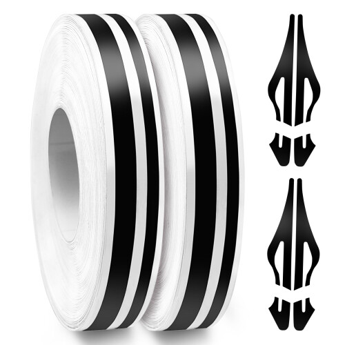 Spurtar Car Pinstripe Sticker – Thin Black Decorative Stripe Tape for