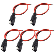 GTIWUNG 5Pcs 16AWG SAE Power Automotive Extension Cable 2 Pin Quick Disconnect Wire Harness SAE DC Connector Cord SAE Single Plug