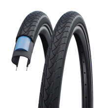 Schwalbe Marathon Plus 700X38C Wired Tyre with Smartguard Reflective S/Wall 940g (40-622) - Black