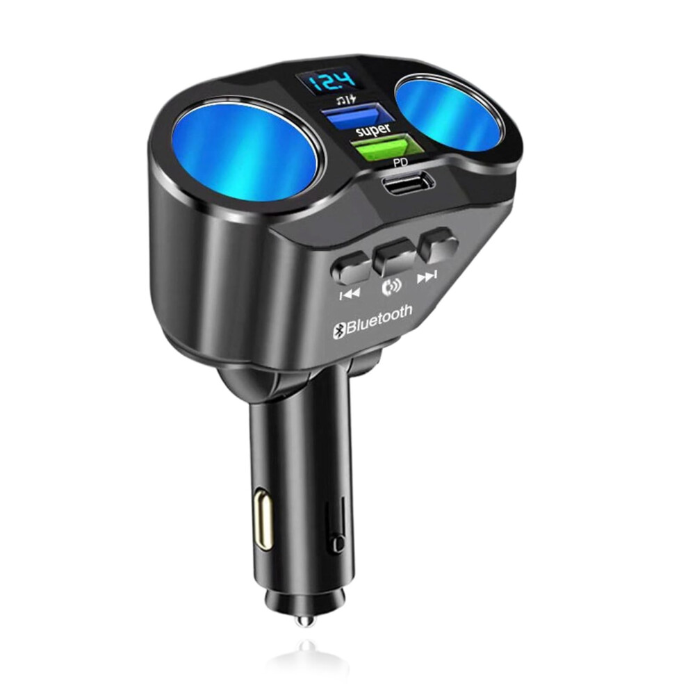 120W Cigarette Lighter Usb Charger, 12V/24V Double Cigarette Adapter 5001889671577