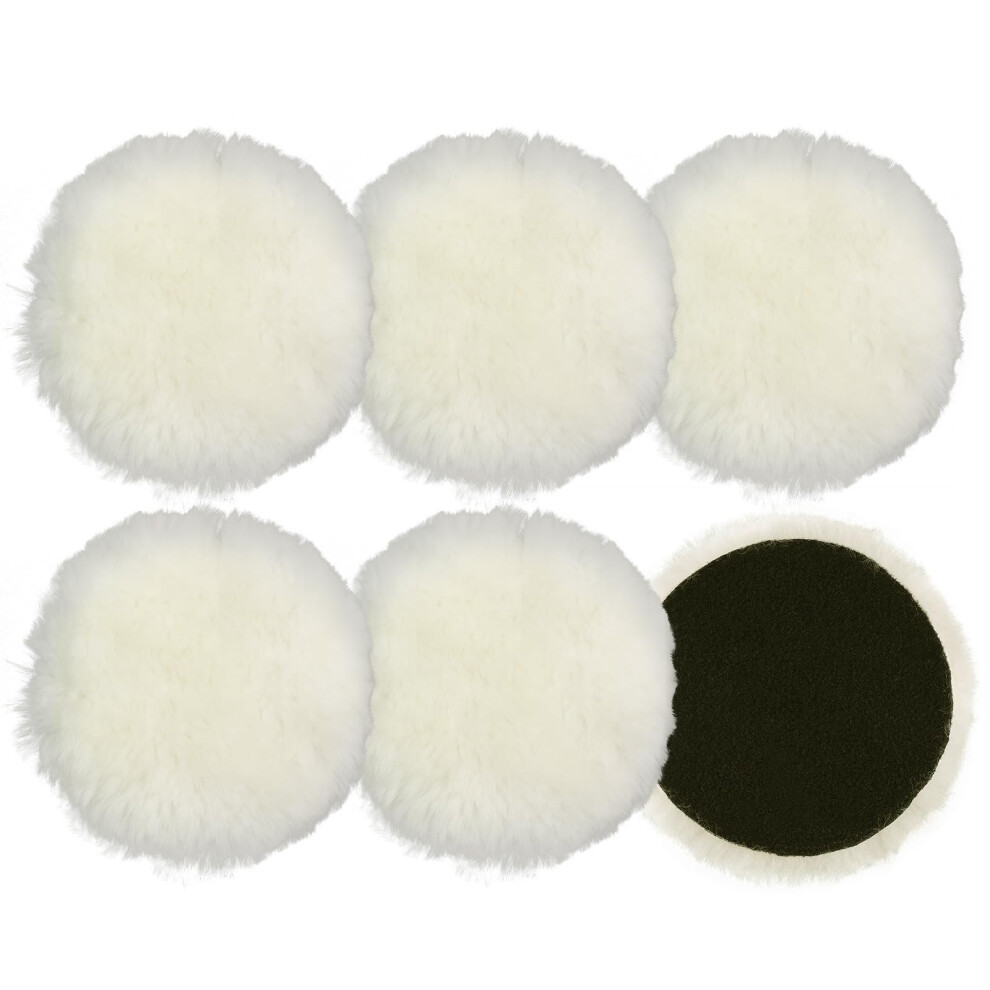 Hxc 6 Pcs Polishing Pads 5 Inch Soft Wool Polishing Buffing Pad 125Mm