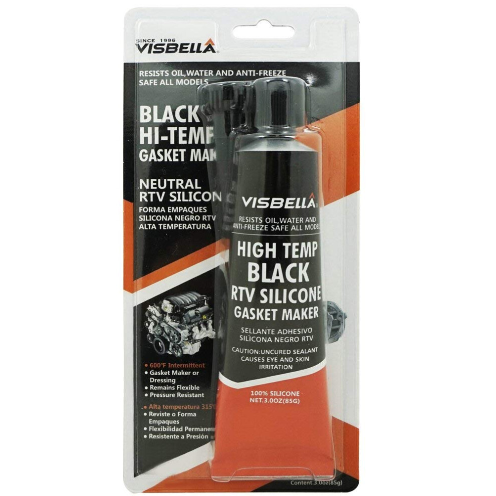 Visbella Hi-Temp Gasket Maker 85 Ml Black 6458152851522