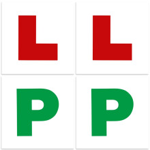 Ram Extra Thick Car Magnetic L & P Plates PVC Pack Of 4 Legal Road Learner And Provisional Car Plates DVSA Compliant