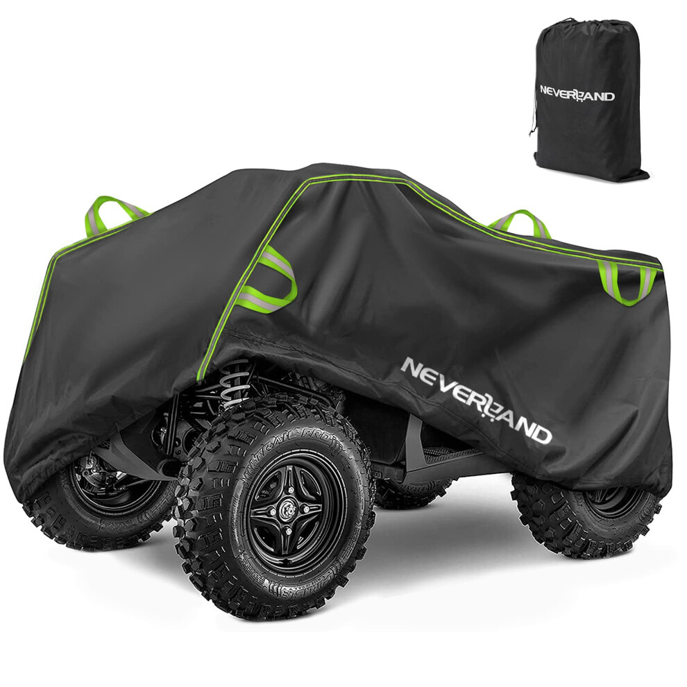 Neverland Atv Cover - Waterproof Outdoor Heavy Duty 4 Wheeler Cover With Reflective Striping, Wind Snow Uv Protection Dustproof Quad Cover For All Mo 1057755665137