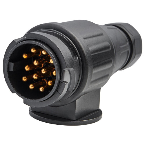 RED WOLF 13 Pin Trailer Plug Socket Adaptor Towing Male Connector 13