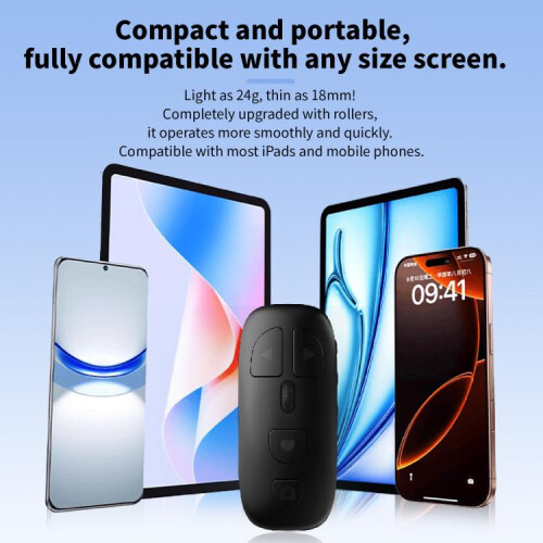 Kr-06 Multifunctional Roller Wireless Compatible Remote Control (White) :White Surprise Gift 1