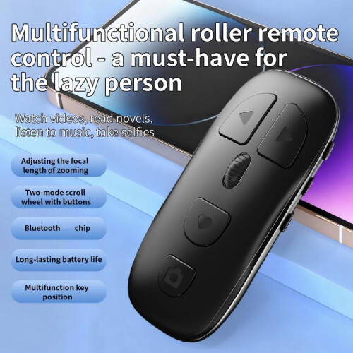 Kr-06 Multifunctional Roller Wireless Compatible Remote Control (White) :White Surprise Gift 2