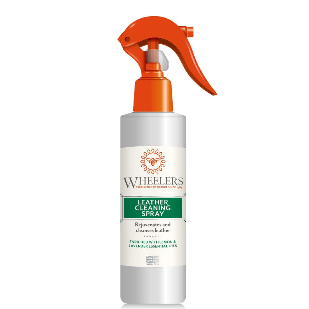 Wheelers Natural Leather Cleaning Spray (300Ml) Infused With Lemon And Essential Oils, Plant-Based Leather Restorer For Sofas, Car Seats, Sh Lavender 6990289136658