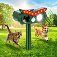 Solar Cat Repellent For Gardens UK, Cat Deterrents For Gardens,Fox Deterrents,Waterproof Cat Scarers For Garden With Motion Pir Sensor For Farm Yard
