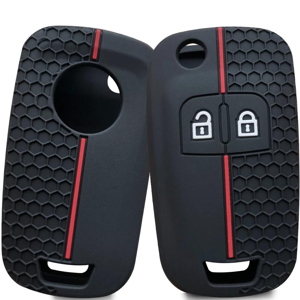 Hoorlz Key Fob Cover Compatible With Vauxhall Insignia Opel Astra Meriva Corsa Zafira Mokka Vectra Chevrolet Orlando Cruze, 2 Button Tpu Vauxhall Key 3620390103920