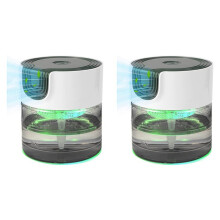 2X Purificateur D'Air à Eau pour la Maison, Purificateur D'Air Silencieux à Vitesse Variable avec Veilleuse, pour la Maison, la Chambre, Prise UE.