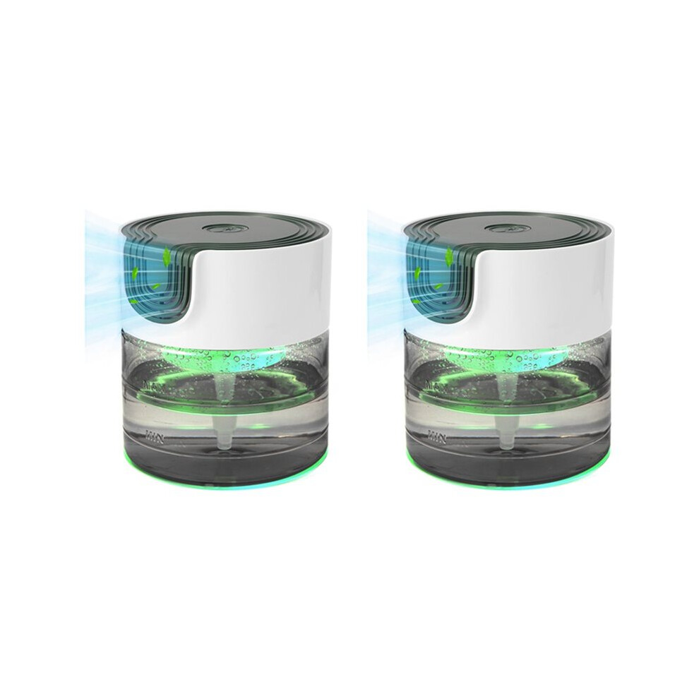 2X Water Air Purifiers For Home, Quiet Variable Speed Water Based Air Purifier With Night Light, For Home, Eu Plug 4712027095056