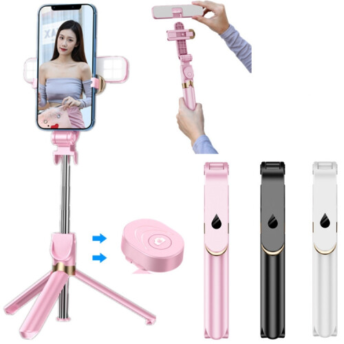 Xt06S Τρίποδο Bluetooth για Ζωντανή Μετάδοση Ομορφιάς, Selfie Stick (Μαύρο): XT06S Δώρο-Έκπληξη 1