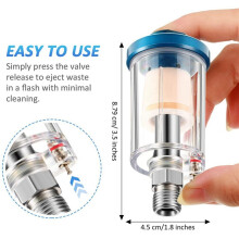 15 Teiliger Wasser Öl Abscheider Filter Airbrush Filter Feuchtigkeits Abscheider für Luft Leitungs Kompressor Anschluss, 1/4 Zoll NPT Einlass und
