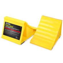 PR1ME Wheel Chocks, Non Slip Base, 2 PCS Tyre Saver Stoppers Suitable for Most Tyre Sizes, Ideal Chocks for RV, Trailer, Without Rope, Lightweight, E