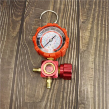 3X Klimaanlagenanzeige für Kältemittel R410A R22 R134A R404A Verteilermanometer Manometerventil mit Sichtspiegel 800 Psi Rot