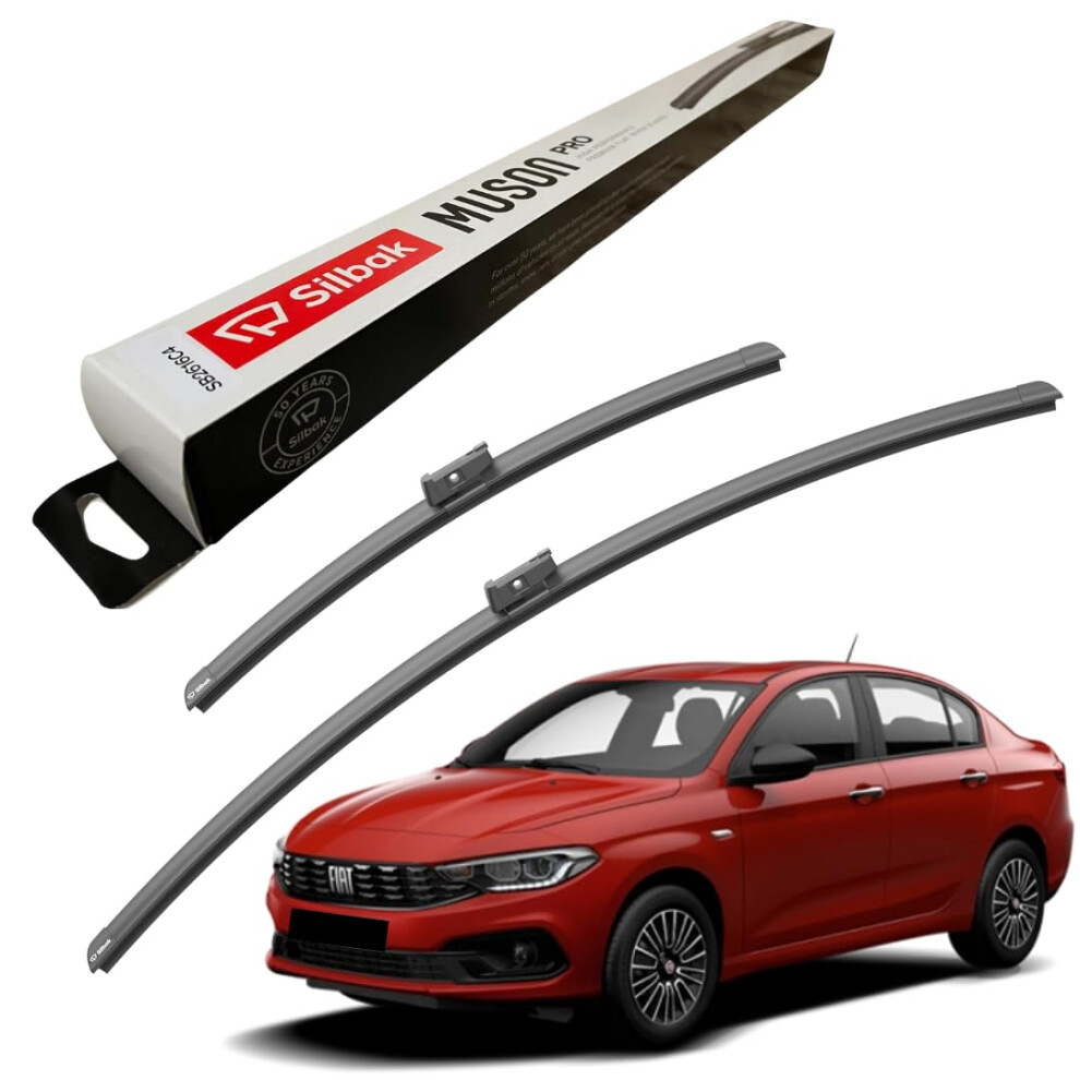 Silbak Windscreen Wipers, For F. Tipo (2015 Onwards) Front Wiper Blades, 650Mm/400Mm 1191678401561