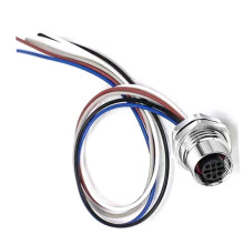 NMEA 2000 for M12 5Pin A Code Femal Cable Bulkhead Front Panel Mount IP67 Pre-Assembly Pigtail Wireable Socket