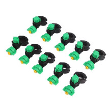 Lot de 10 Buses de Pulvérisation Agricole, Collier de Serrage 20-22 mm, Orifice de Passage de 9,5 mm, pour Pulvérisateurs sur Tracteur, Jet Fin
