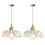 2PCS Glass Pendant Light Vintage Interior Ceiling Light Retro Modern Pendant Lights 1