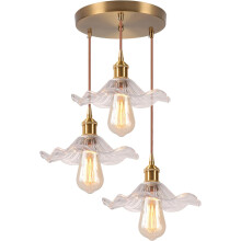 Vintage Interior Ceiling Light 3 Lights Glass Pendant Light Retro Pendant Lights Modern Glass Pendant Light