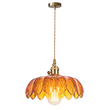 Glass Pendant Light Vintage Interior Ceiling Light Retro Modern Pendant Lights Brown