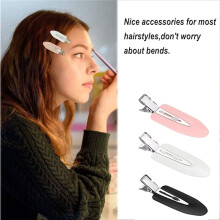 (White,Pink,Black) Hair Clips, No Crease Hair Clips Pin Curl Clips, Makeup Seamless Hair Clip Clamps for Girl Woman Makeup Bangs Hair Styling