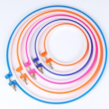 Plastic Embroidery and Cross Stitch Hoop Set Embroidery Hoop Ring Frame Adjustable Sewing Tools