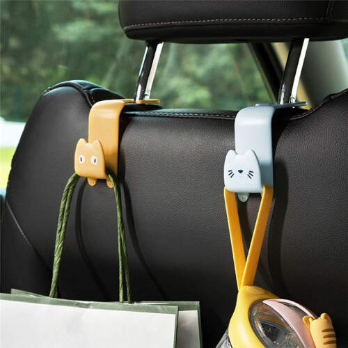 Cute Cartoon Car  Backrest Hidden Multi-Functional Hook Car Rear  Detachable Headrest Small Hook A 2