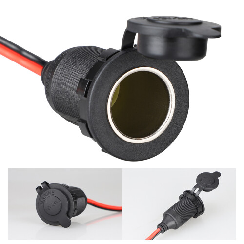 Heavy Duty 12V 24V Cigarettes Lighter Power Outlet Socket For 1