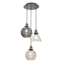 Litecraft Lula Ceiling Pendant 3 Light - Bronze