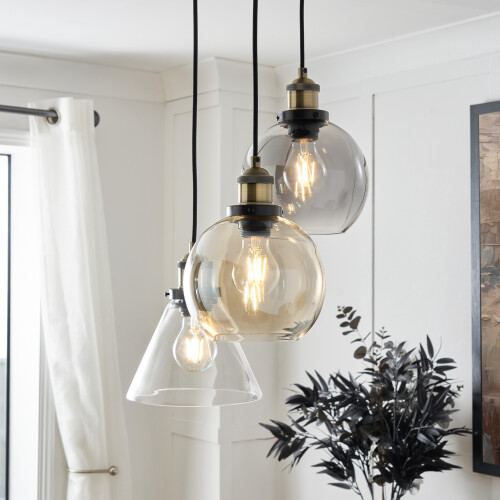 Litecraft Lula Ceiling Pendant 3 Light - Bronze 1